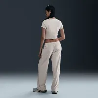 Nike Sportswear Chill Knit женская Cropped футболка цвет коричневый