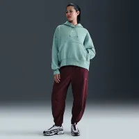 Nike Sportswear Phoenix Fleece женская Over-оверсайз Pullover Толстовка с капюшоном цвет зеленый