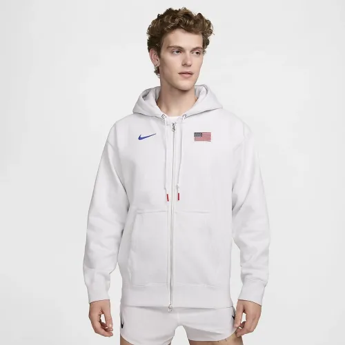 USA Solo Swoosh чоловічі Nike Full-Zip Толстовка з капюшоном колір коричневий