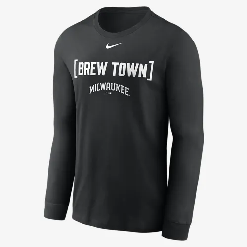 Milwaukee Brewers Fashion чоловічі Nike MLB Long-Sleeve футболка колір чорний