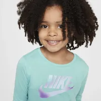 Nike Dri-FIT Toddler Long Sleeve футболка and лосіни комплект колір фіолетовий