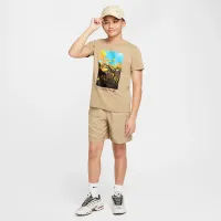 Nike Sportswear Big детские футболка цвет коричневый