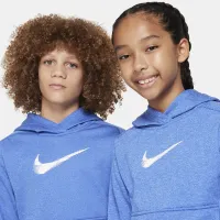 Nike Multi+ Big дитячі Therma-FIT Pullover Толстовка з капюшоном блакитний