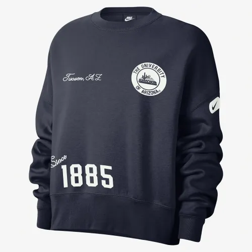 Arizona женская Nike College Crew-Neck свитшот синий