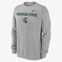 Michigan State Spartans Primetime Primary Stack чоловічі Nike College Pullover Crew колір сірий