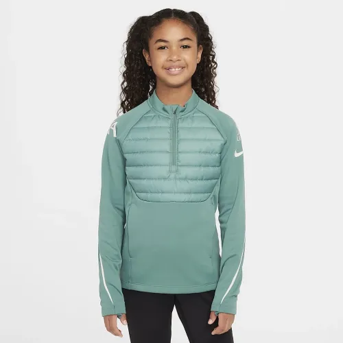 Liverpool FC Academy Winter Warrior Big дитячі Nike Therma-FIT Soccer Drill Top колір зелений