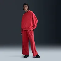 Nike Sportswear женская Over-оверсайз French Terry Pullover Толстовка с капюшоном цвет красный