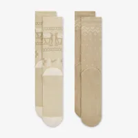 Nike Everyday Plus Cushioned Winter Wonderland Crew шкарпетки (2 пар) різнокольорові
