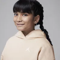Nike Jordan Brooklyn Essentials Little детские Pullover Толстовка с капюшоном цвет коричневый