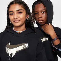 Nike SB EasyOn Big дитячі оверсайз Pullover Skate Толстовка з капюшоном колір чорний