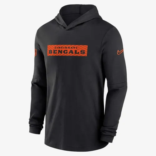 Cincinnati Bengals Sideline мужские Nike Dri-FIT NFL Long-Sleeve Hooded Top цвет черный