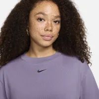 Nike Sportswear Chill Knit женская оверсайз футболка Костюм цвет фиолетовый
