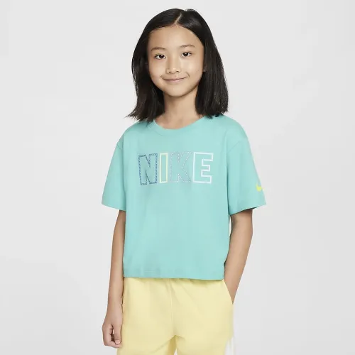 Nike Femme Pop Little дитячі футболка колір зелений