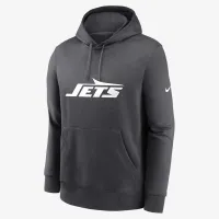 New York Jets Club Logo мужские Nike NFL Pullover Толстовка с капюшоном цвет серый