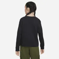 Nike Sportswear Essential Big дитячі (Girls') Long-Sleeve футболка колір чорний
