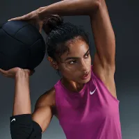 Nike Dri-FIT жіноча тренувальні Tank колір фіолетовий