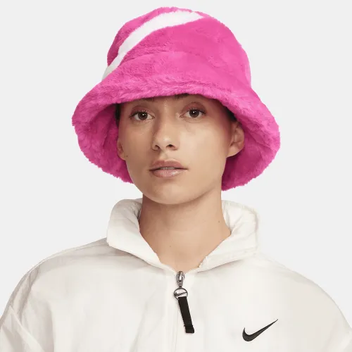 Nike Apex Faux Fur Swoosh Bucket Pink