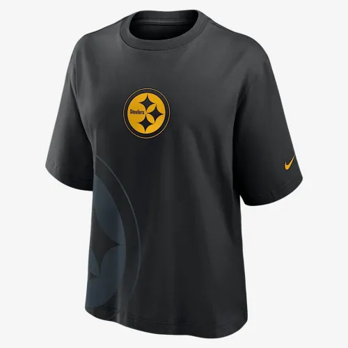 Pittsburgh Steelers Boxy женская Nike NFL футболка цвет черный