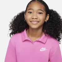 Nike Sportswear Club Fleece Big детские (Girls') Polo Top Pink