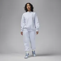 Nike Jordan Flight Fleece жіноча Crew-Neck світшот колір сірий