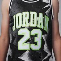 Nike Jordan23 Big дитячі Printed Jersey колір чорний