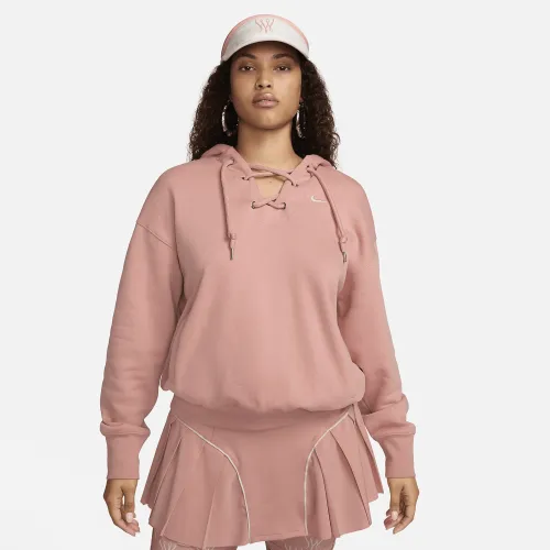 Nike Serena Williams Design Crew жіноча Fleece Pullover Толстовка з капюшоном Pink
