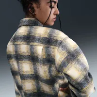 Nike SB Big детские Long-Sleeve Button Down Shirt цвет коричневый