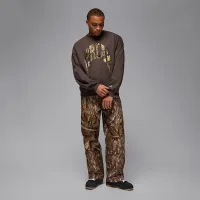 Nike Jordan Brooklyn чоловічі French Terry Realtree Crew-Neck світшот колір коричневий