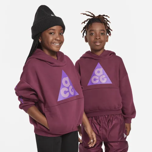 Nike ACG Icon Fleece Big детские Pullover Толстовка с капюшоном цвет красный