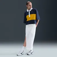 Nike Sportswear жіноча оверсайз Short-Sleeve Polo Top блакитний