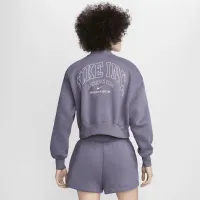 Nike Sportswear Phoenix Fleece женская 1/2-Zip Cropped свитшот цвет серый