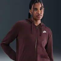 Nike Sportswear Club Fleece женская Full-Zip Толстовка с капюшоном цвет красный