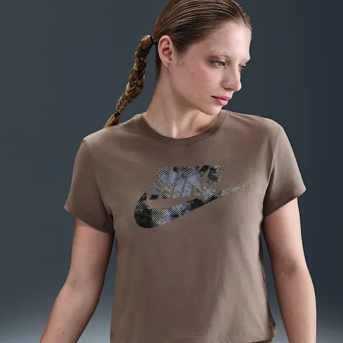 Nike Sportswear женская футболка цвет коричневый