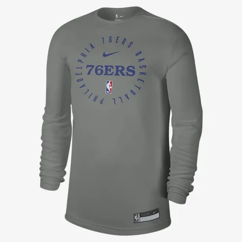 Philadelphia 76ers чоловічі Nike Dri-FIT NBA Long-Sleeve футболка колір сірий