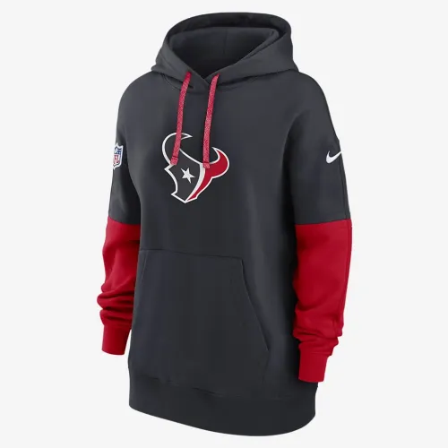 Houston Texans Sideline Essential женская Nike NFL Pullover Толстовка с капюшоном синий