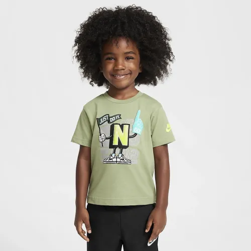 Nike Step Up Your Game Toddler Graphic футболка цвет зеленый