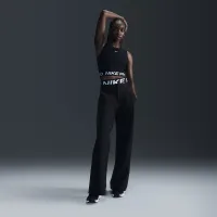 Nike Pro жіноча Dri-FIT Cropped Tank Top колір чорний