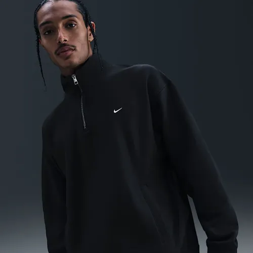 Nike Solo Swoosh чоловічі Fleece Quarter-Zip Top колір чорний