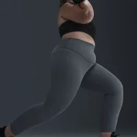 Nike Therma-FIT One женская С высокой Талией 7/8 лосины (большие размеры) цвет серый