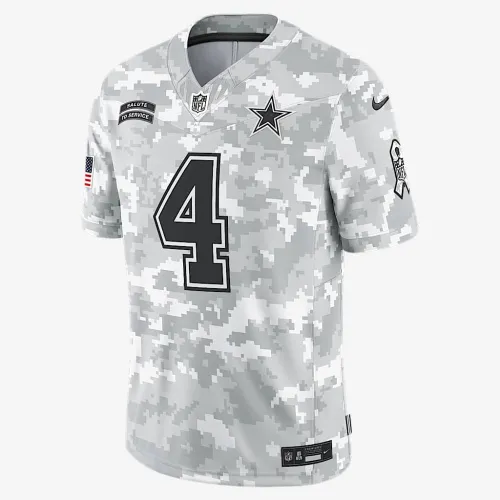 Dak Prescott Dallas Cowboys Salute to Service мужские Nike Dri-FIT NFL Limited Jersey цвет белый