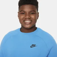 Nike Sportswear Tech Fleece Big дитячі (для хлопчиків) світшот (Extended Size) блакитний
