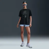 Nike After Dark Tour женская оверсайз Short-Sleeve Graphic футболка цвет черный