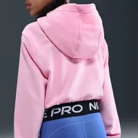 Nike Pro Fleece Big детские (Girls') Dri-FIT Full-Zip Толстовка с капюшоном Pink