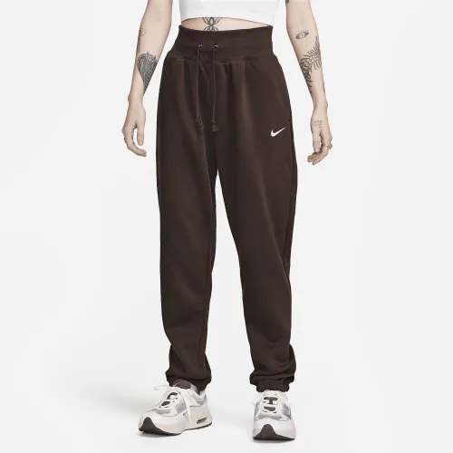 Nike Sportswear Phoenix Fleece женская С высокой Талией оверсайз Sweatpants цвет коричневый
