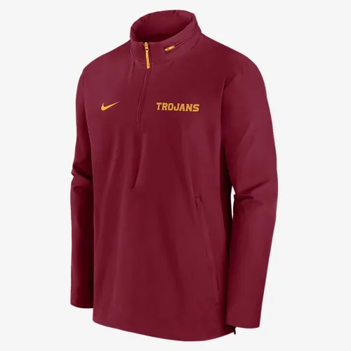 USC Trojans Sideline Coach чоловічі Nike College 1/2-Zip Hooded Куртка колір червоний