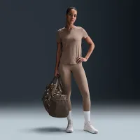 Nike One Classic жіноча Dri-FIT Short-Sleeve Top колір коричневий