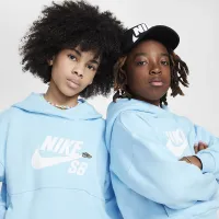 Nike SB Icon Fleece EasyOn Big дитячі оверсайз Pullover Толстовка з капюшоном блакитний
