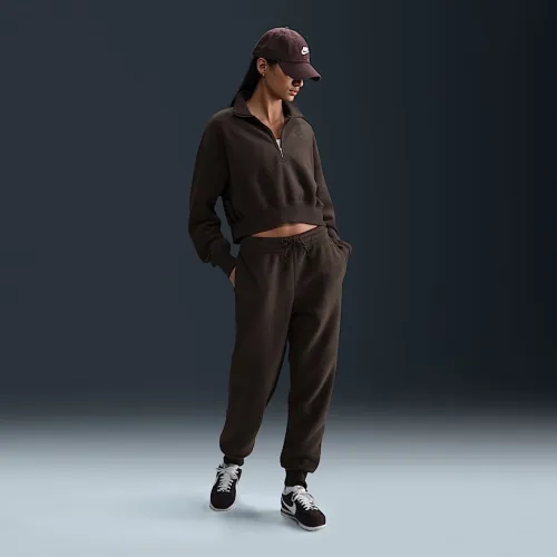 Nike Sportswear Phoenix Plush женская Mid-Rise Cozy Fleece Pants цвет коричневый