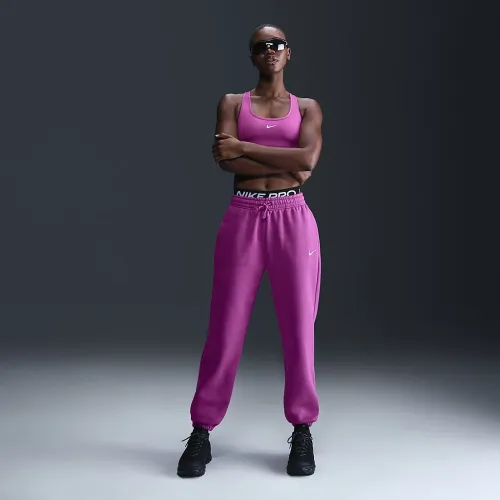 Nike Sportswear Phoenix Fleece женская С высокой Талией оверсайз Sweatpants цвет фиолетовый
