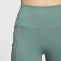 Nike One женская С высокой Талией 7/8 лосины с карманамицвет зеленый